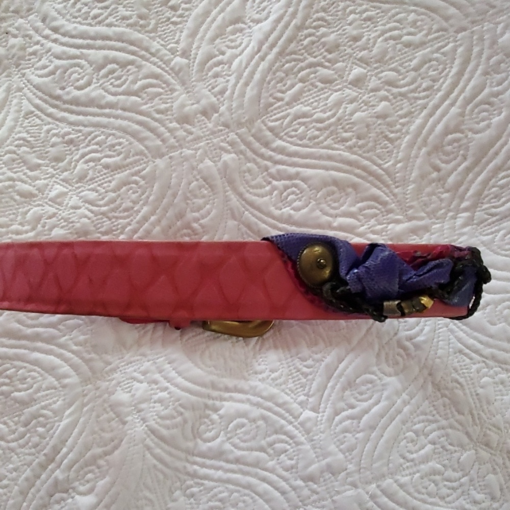 Vintage Womans leather and snakeskin belt - Picture 2 of 8